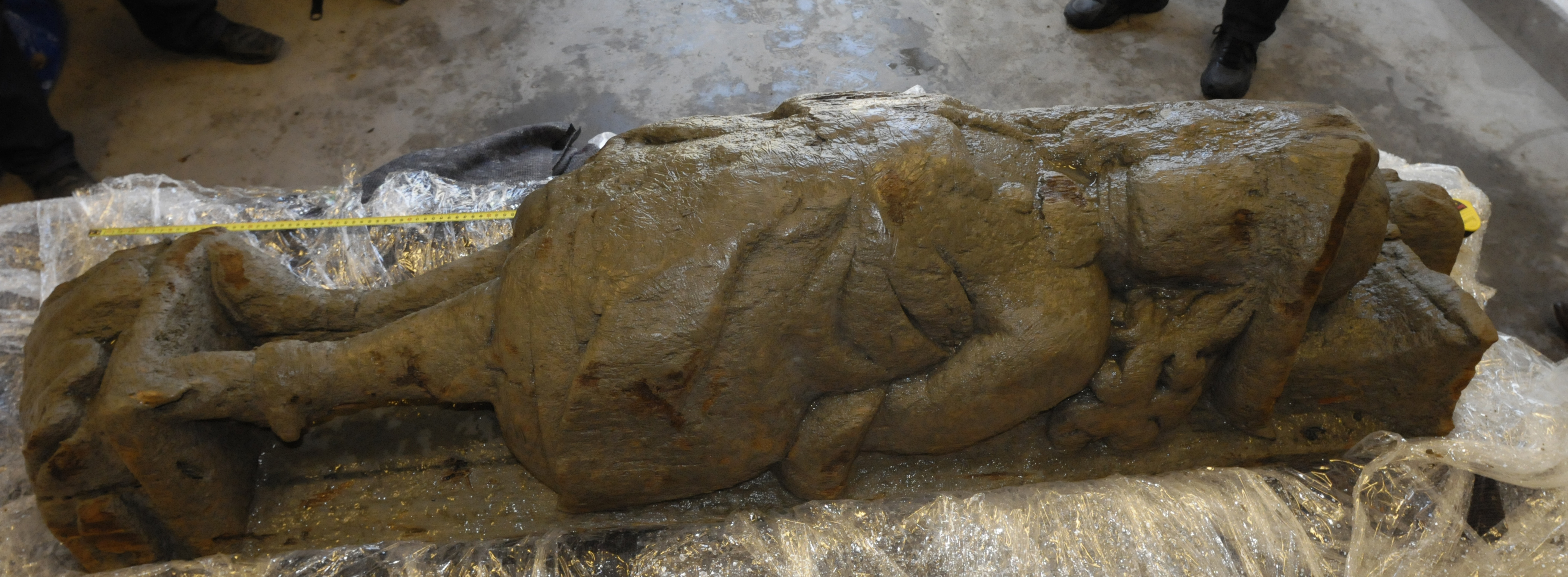 Bärgad 1600-talsskulptur